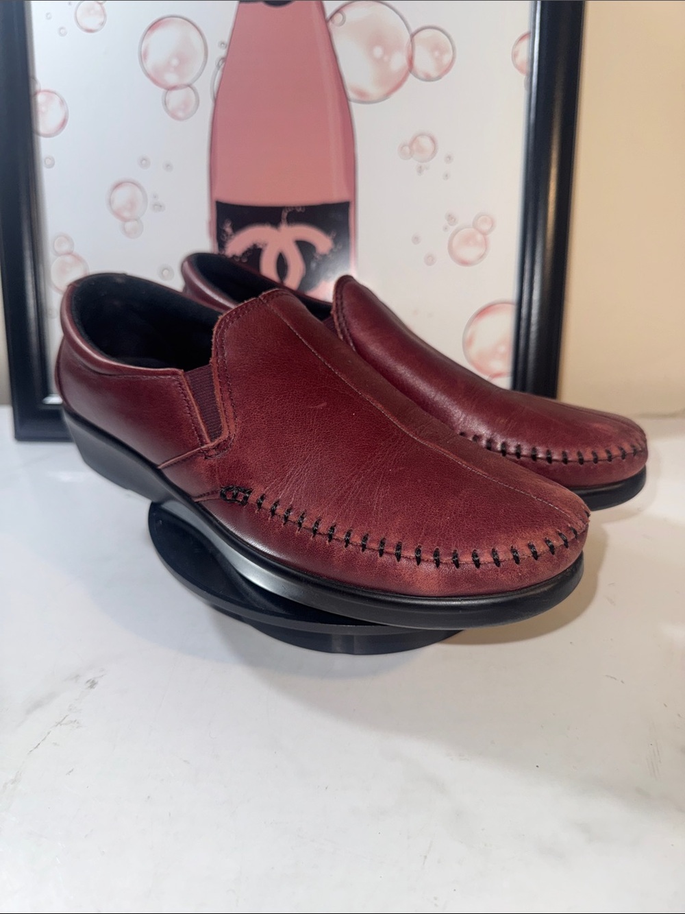 SAS Women's Dream Comfort Slip-On Loafers in Burgundy - Size 8.5M - Picture 4 of 11
